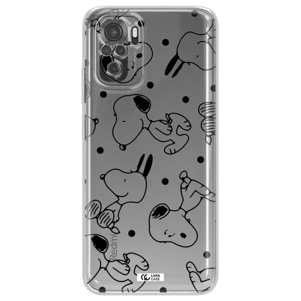 A Pattern Of Cartoon Characters Xiaomi Redmi Note 10S Clear Tpu Case
