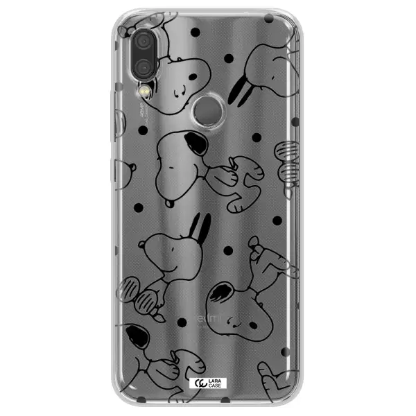 a pattern of cartoon characters Xiaomi Redmi Note 7 Clear TPU Case