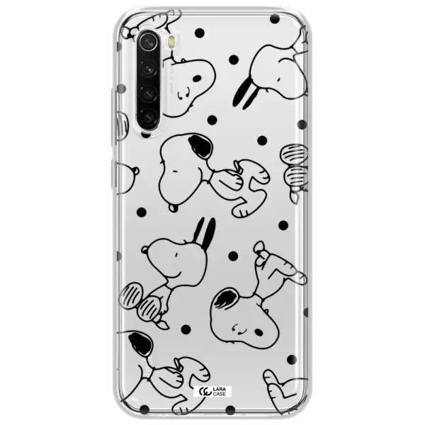 A Pattern Of Cartoon Characters Xiaomi Redmi Note 8T Clear Tpu Case