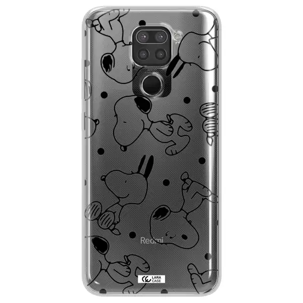 a pattern of cartoon characters Xiaomi Redmi Note 9 Clear TPU Case