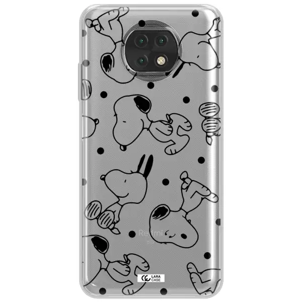 A Pattern Of Cartoon Characters Xiaomi Redmi Note 9T Clear Tpu Case