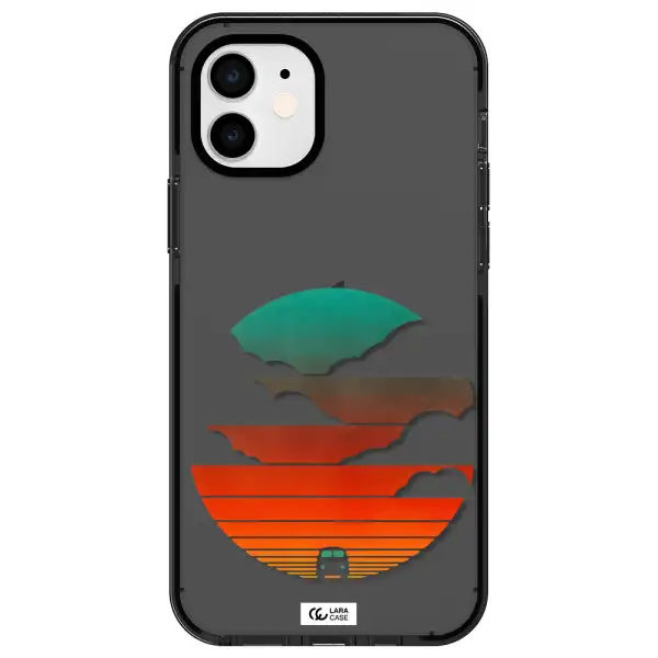 a logo of a boat Apple iPhone 11 impact Smoke Black Case