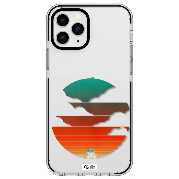 a logo of a boat Apple iPhone 11 pro max impact black border Case