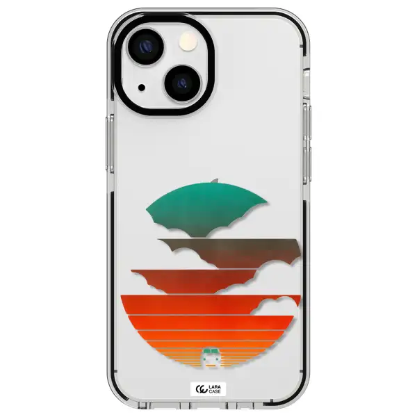 a logo of a boat Apple iPhone 13 mini impact black border Case