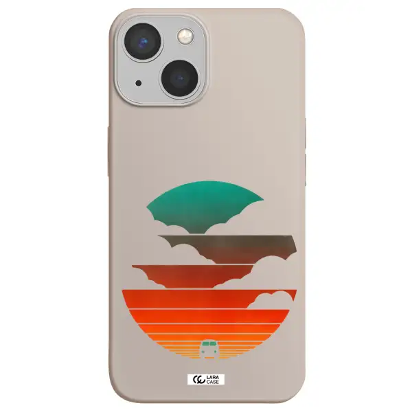 a logo of a boat Apple iPhone 13 mini Silicone Stone Case