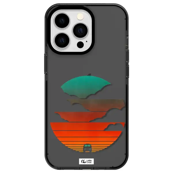 a logo of a boat Apple iPhone 13 Pro impact Smoke Black Case