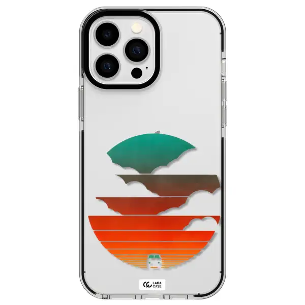 a logo of a boat Apple iPhone 13 Pro Max impact black border Case