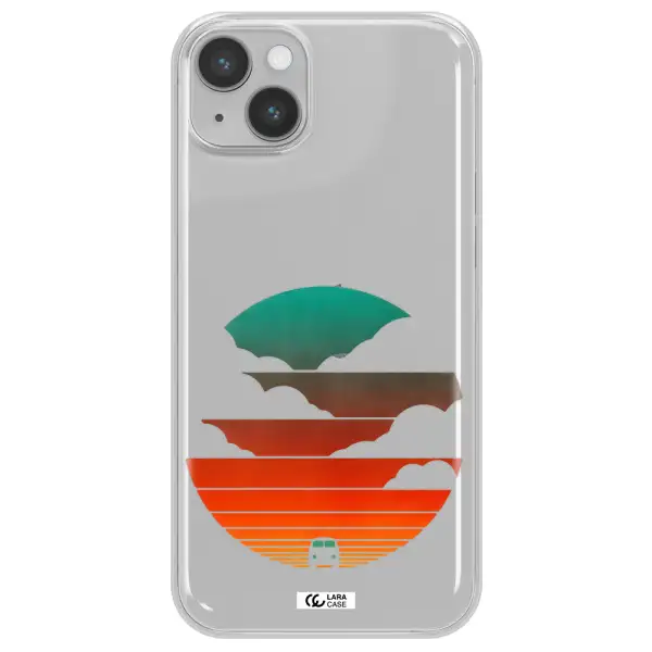 a logo of a boat Apple iPhone 14 plus Clear TPU Case