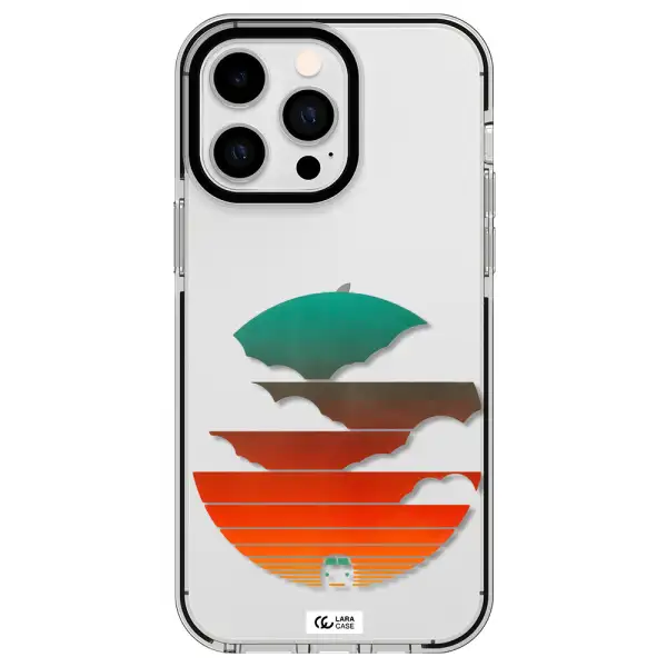 a logo of a boat Apple iPhone 14 pro max impact black border Case