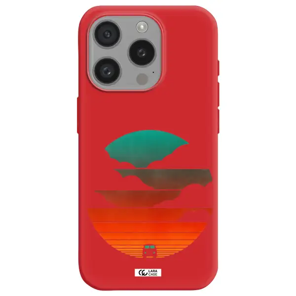 A Logo Of A Boat Apple Iphone 15 Pro Silicone Imperial Red Case