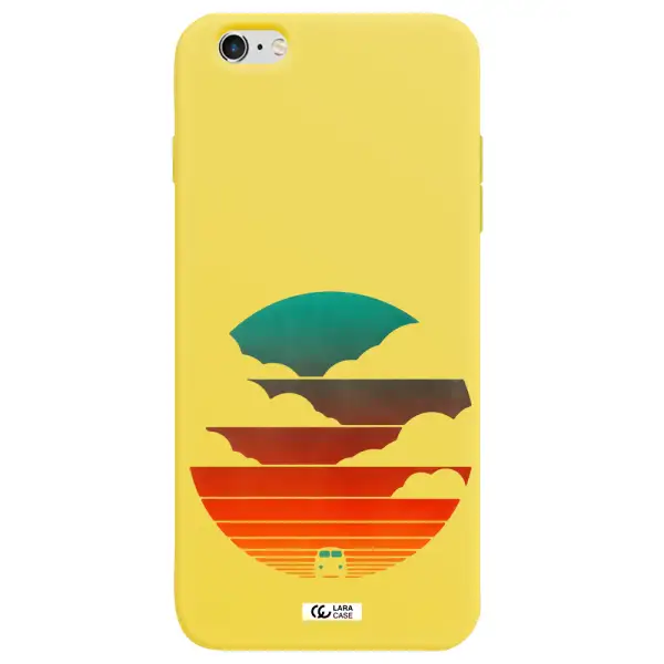 a logo of a boat Apple iPhone 6 plus Silicone canary yellow Case