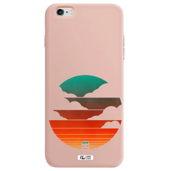 a logo of a boat Apple iPhone 6 s plus Silicone pastel pink Case