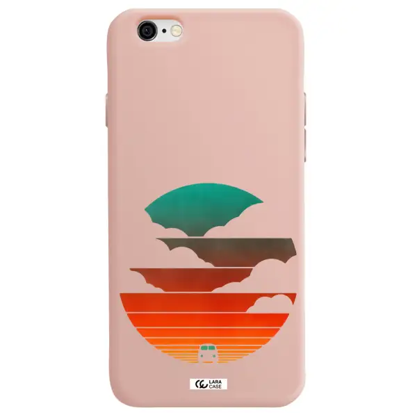 a logo of a boat Apple iPhone 6 Silicone pastel pink Case
