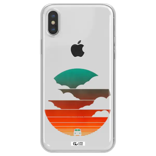 a logo of a boat Apple iPhone X Clear TPU Case
