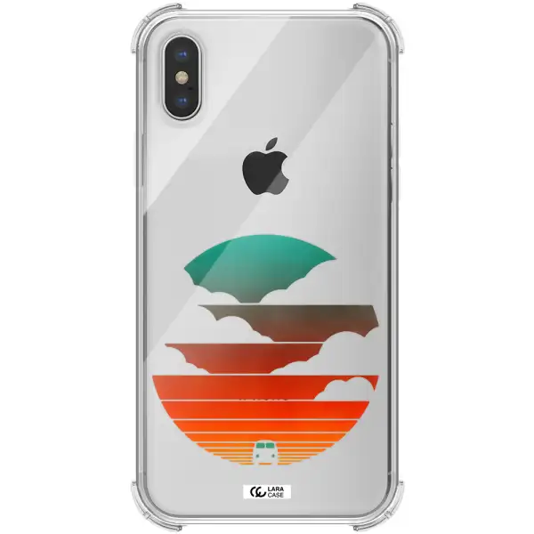a logo of a boat Apple iPhone XS Clear PC Case