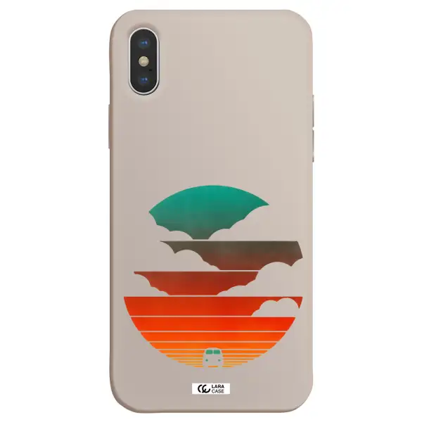 a logo of a boat Apple iPhone XS Silicone Stone Case