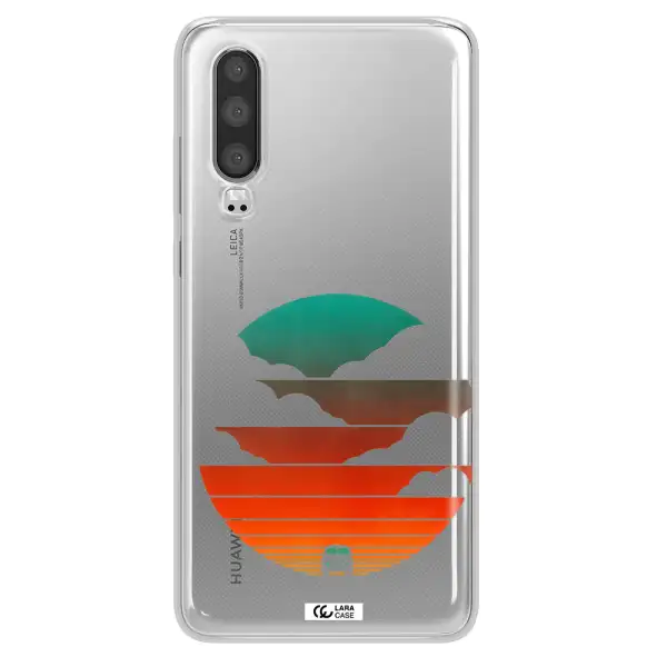 a logo of a boat Huawei P30 Clear TPU Case