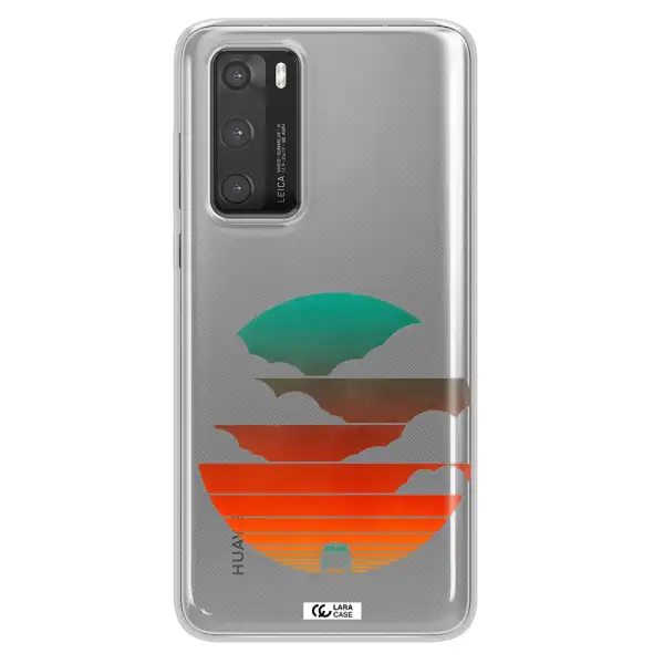 a logo of a boat Huawei P40 Clear TPU Case