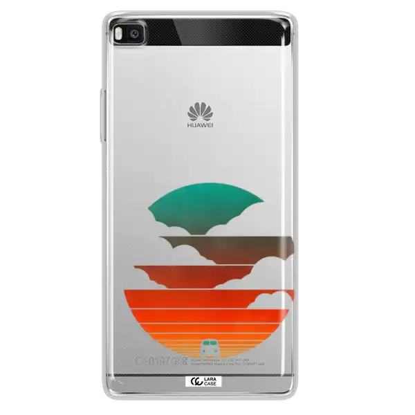 a logo of a boat Huawei P8 Clear TPU Case
