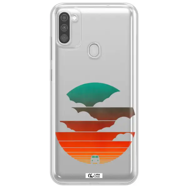 a logo of a boat Samsung M11 Clear TPU Case