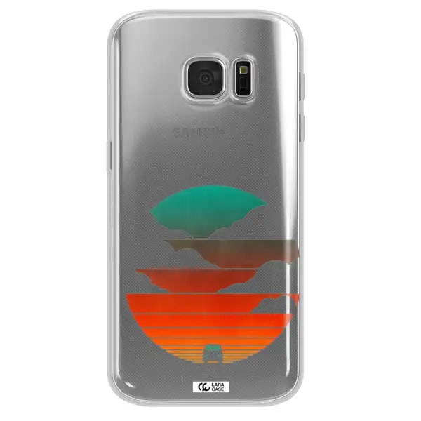 a logo of a boat Samsung S 7 Clear TPU Case