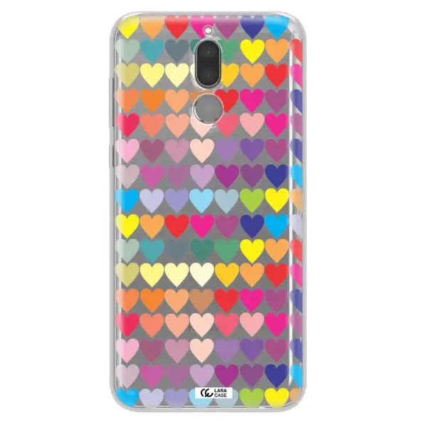 a colorful heart pattern Huawei Mate 10 Lite Clear TPU Case
