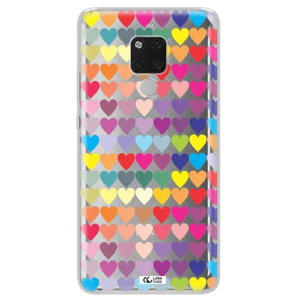 a colorful heart pattern Huawei Mate 20X Clear TPU Case