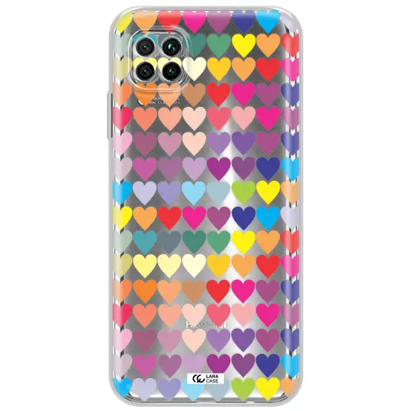 A Colorful Heart Pattern Huawei Nova 7I Clear Tpu Case