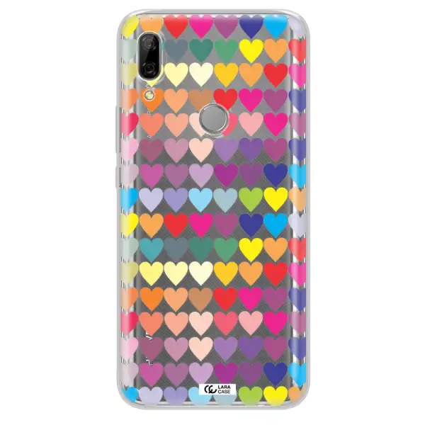 a colorful heart pattern Huawei P Smart Z Clear TPU Case