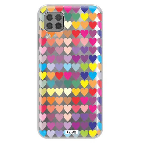 a colorful heart pattern Huawei P40 Lite Clear TPU Case
