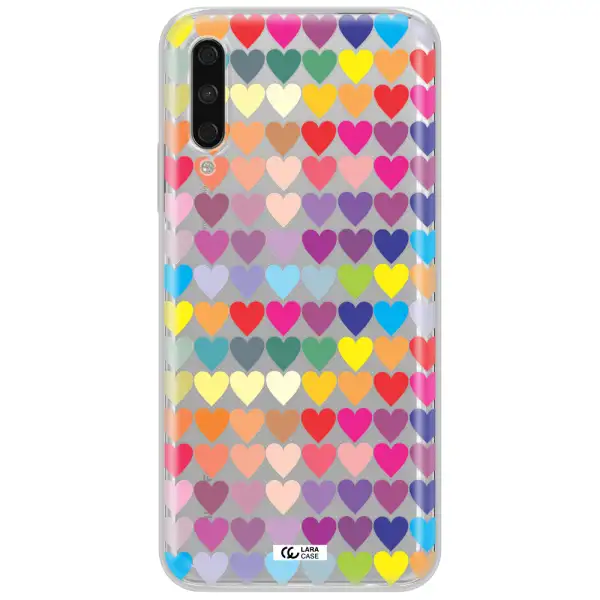 A Colorful Heart Pattern Huawei Y9S Clear Tpu Case