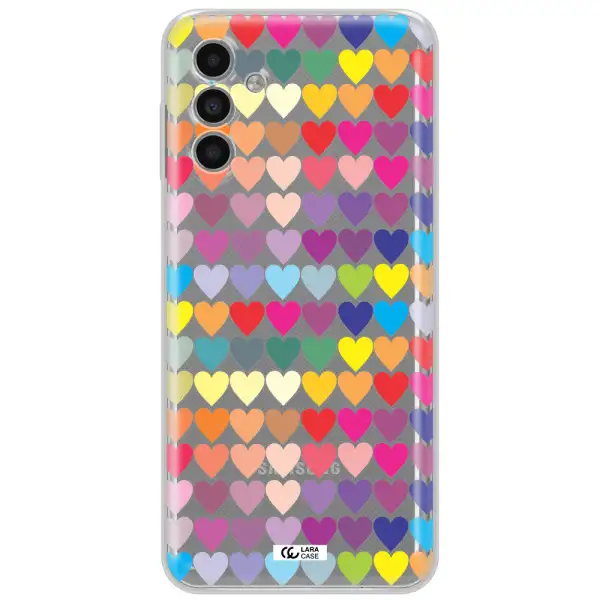 A Colorful Heart Pattern Samsung A13 5G Clear Tpu Case
