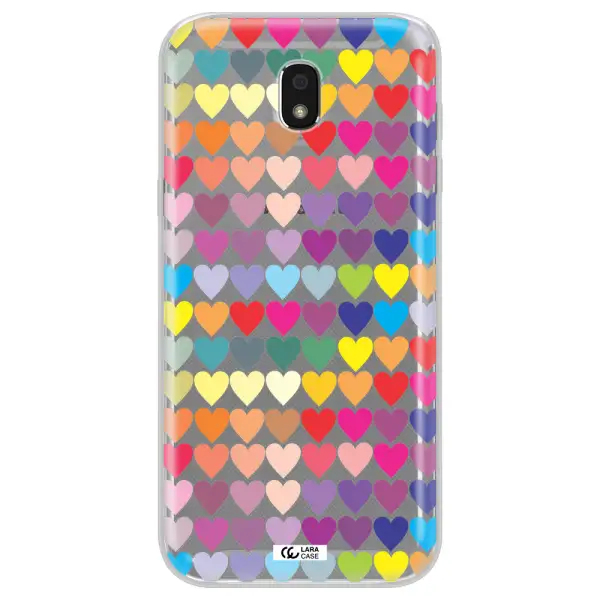 a colorful heart pattern Samsung J5 2017 Clear TPU Case