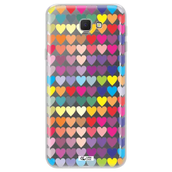 a colorful heart pattern Samsung J5 Prime Clear TPU Case