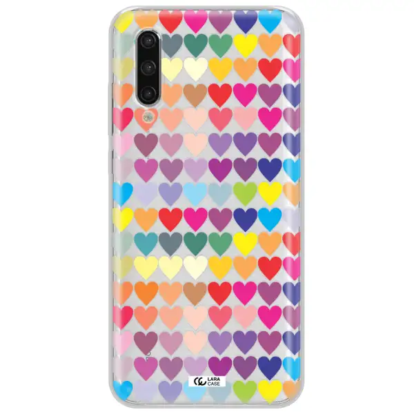 A Colorful Heart Pattern Xiaomi Mi 9 Lite Clear Tpu Case