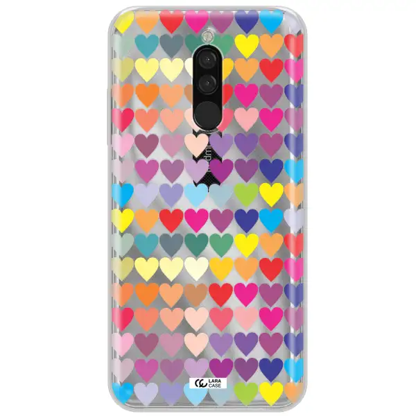 A Colorful Heart Pattern Xiaomi Redmi 8 Clear Tpu Case