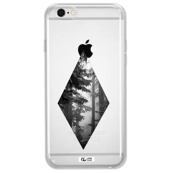 a diamond shaped image of trees Apple iPhone 6 Clear TPU Case