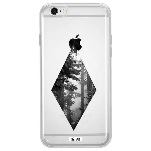 a diamond shaped image of trees Apple iPhone 6 plus Clear TPU Case