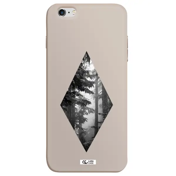 a diamond shaped image of trees Apple iPhone 6 plus Silicone Stone Case