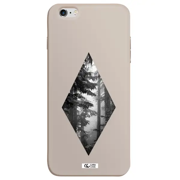 a diamond shaped image of trees Apple iPhone 6 s plus Silicone Stone Case