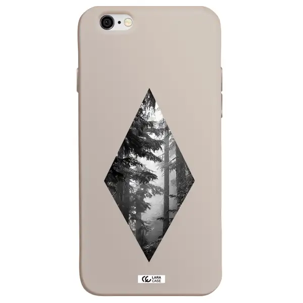 a diamond shaped image of trees Apple iPhone 6 Silicone Stone Case