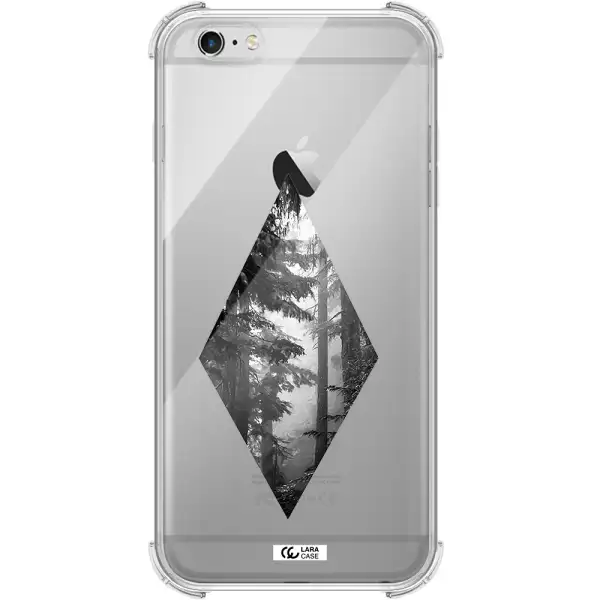 a diamond shaped image of trees Apple iPhone 6S Clear PC Case