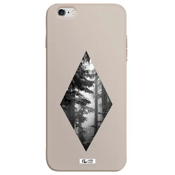 a diamond shaped image of trees Apple iPhone 6S Silicone Stone Case