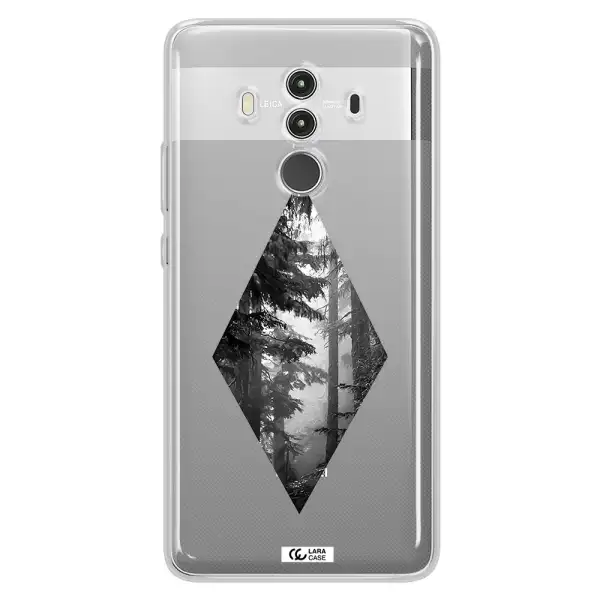 a diamond shaped image of trees Huawei Mate 10 Clear TPU Case