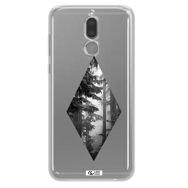 a diamond shaped image of trees Huawei Mate 10 Lite Clear TPU Case