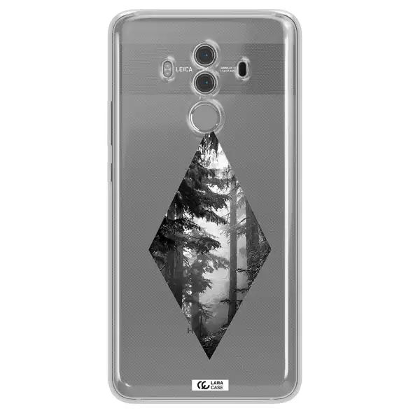 a diamond shaped image of trees Huawei Mate 10 Pro Clear TPU Case