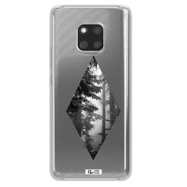 a diamond shaped image of trees Huawei Mate 20 Pro Clear TPU Case