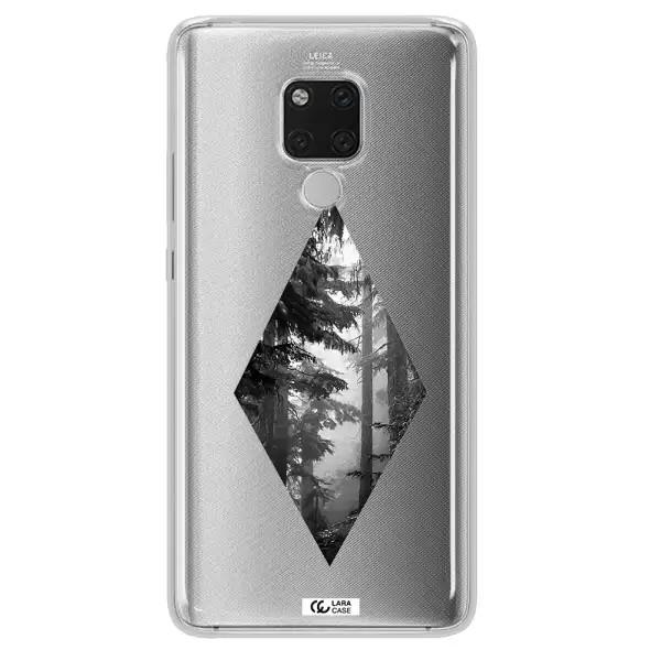 a diamond shaped image of trees Huawei Mate 20X Clear TPU Case