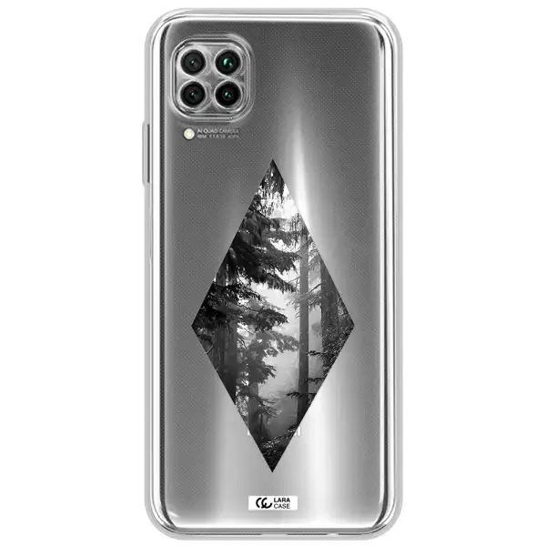 A Diamond Shaped Image Of Trees Huawei Nova 7I Clear Tpu Case