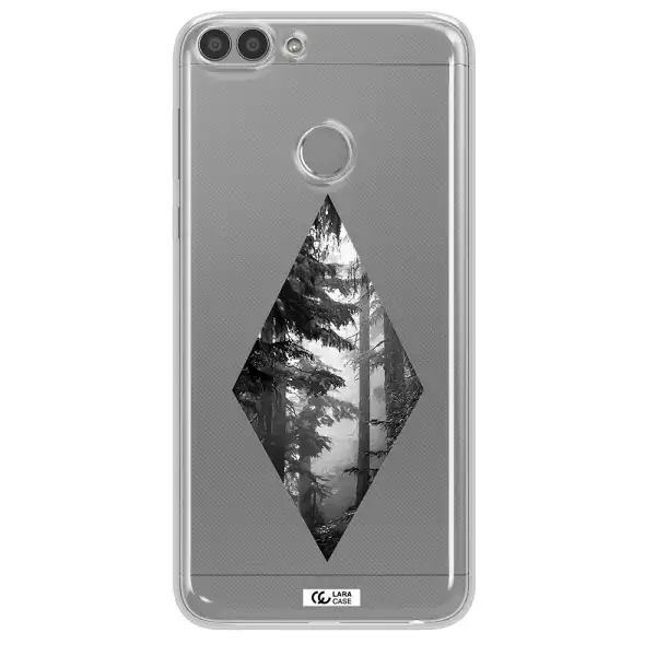 a diamond shaped image of trees Huawei P Smart 2017 Clear TPU Case